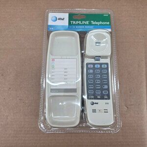 NOS Vintage AT&T Trimline 210 Bisque Corded Push Button Receiver Phone